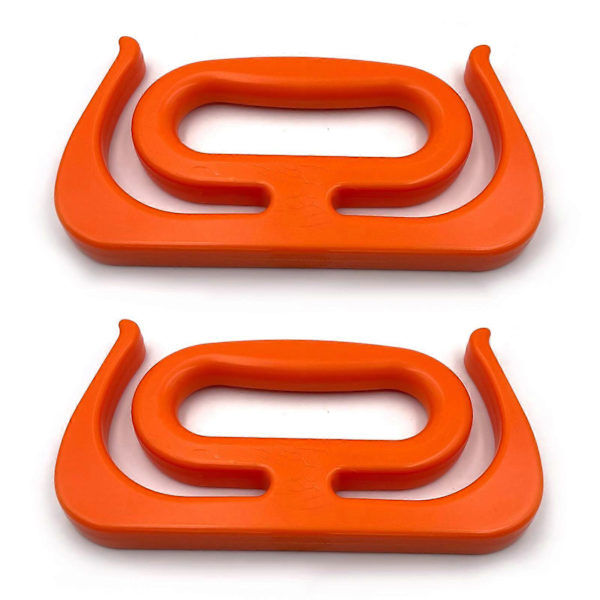 1/2 stk. Bærehåndtak for handleposer, kraftig og enkel løftehjelp, holder opptil 40 kg Orange 2pcs