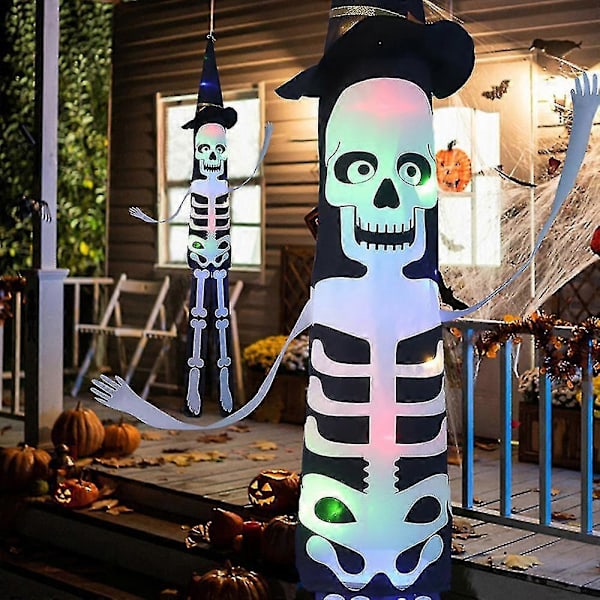 2025 Halloween Dødninghode Vindpose Dekorasjon, Halloween Dekorative Lys Dødninghode Skjelettlykter