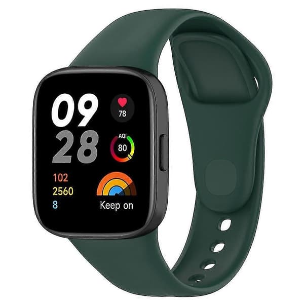 21,5 mm klockarmband för Redmi Watch3 silikon sportklocka armband Black