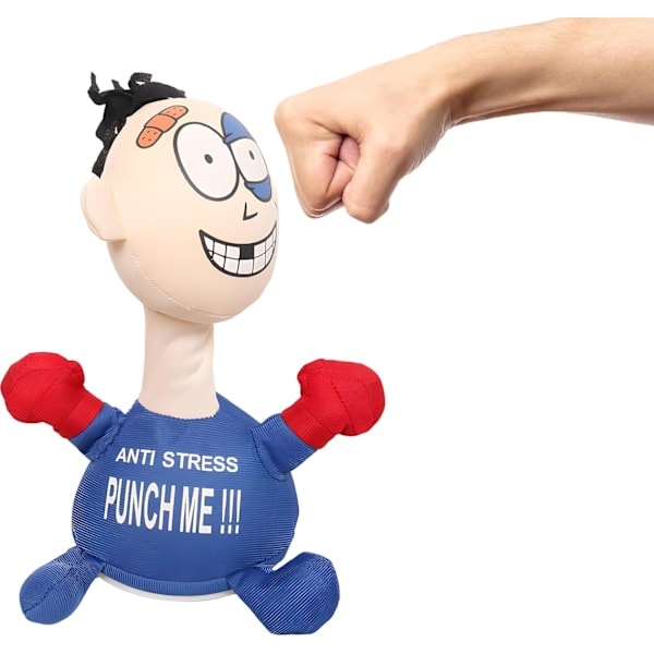 Stressboll för vuxna, slå chefen stressboll ilska avlastning anti stress kollega hemlig tomte, roliga presenter blue