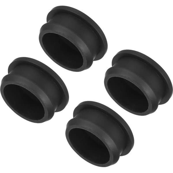 4 stk. silikonehulpropper, 30 mm diameter montering blød og fleksibel rund låseprop, til huller, flasker, rør, apparater, sort