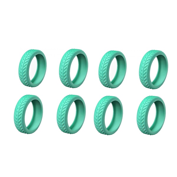 Pehmeät silikoniset matkalaukkupyörien suojukset, jotka vaimentavat ääntä ja vähentävät melua liikematkoilla käytettäville matkatavaroille Green 8pcs