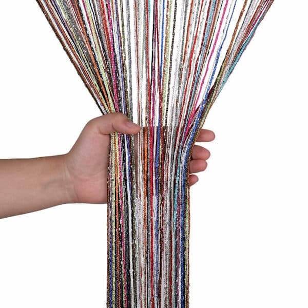Glitter Trådgardin Hengende Perlegardiner BLÅ - på lager blå blue