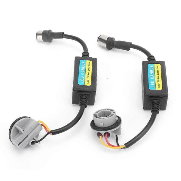 2 stk. 1157 LED-dekoder 5W 12-24V Lastmotstand Flash-advarsel Canbus Feilfri Avlyser for bil
