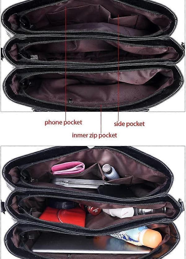 Håndtasker til damer Top Handle Læder Skuldertaske Crossbody Tasker Dame Tote Messenger Designer Tasker (Grå)