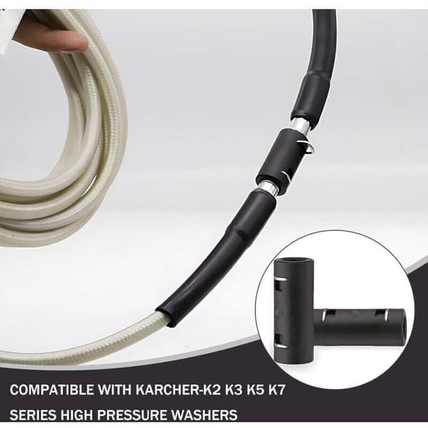2-delt forlængerforbindelse til højtryksslanger kompatibel med Karcher K2, K3, K4, K5, K6