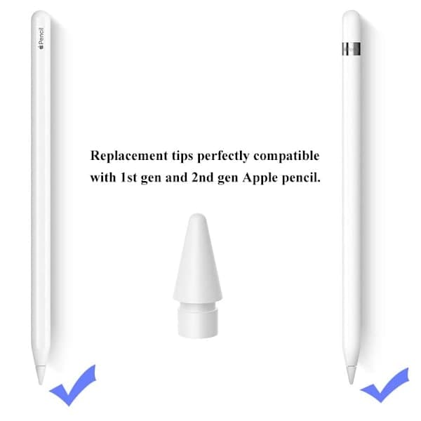 Erstatningsspiss for Apple Pencil 1 og 2 Hvit