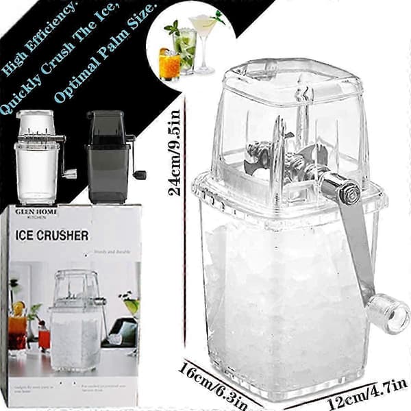 Hjemmeisknuser til cocktails, 1,25L manuel slushicemaskine