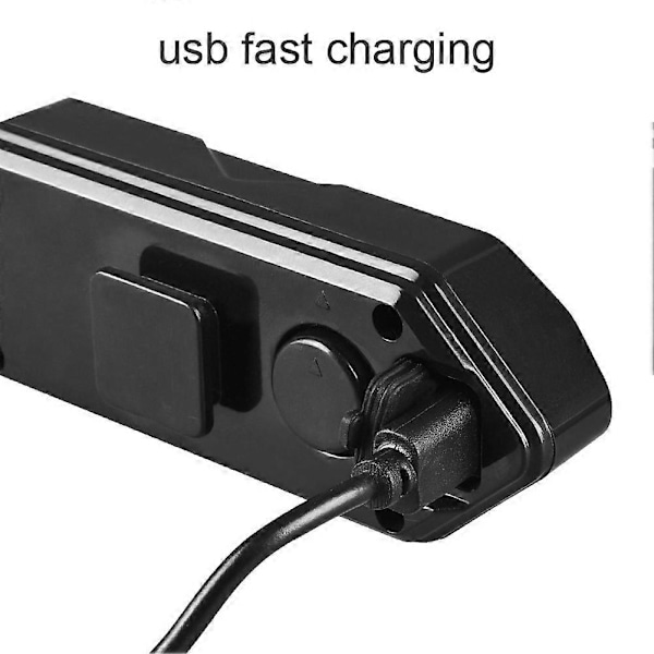 Smart Cykel Blinklys USB Genopladeligt Cykel Baglygte Baglygte Trådløs Fjernbetjening LED Advarselslys med Horn til Mountainbike