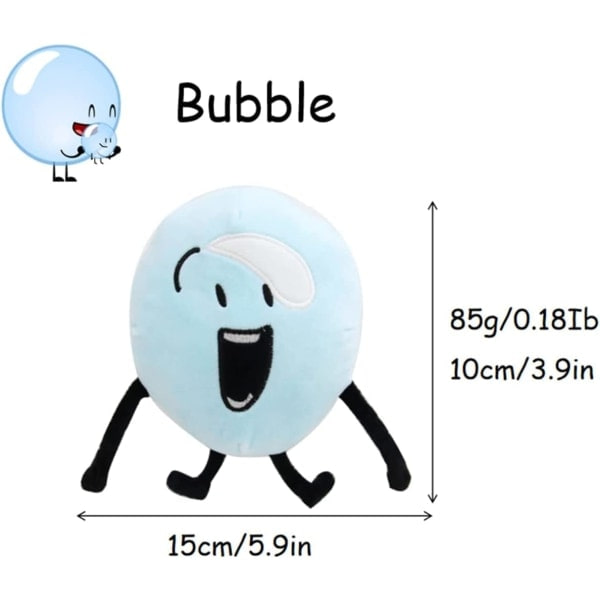 Battle for Dream Island Plys Bløde Udstoppede Planter (Bubble)