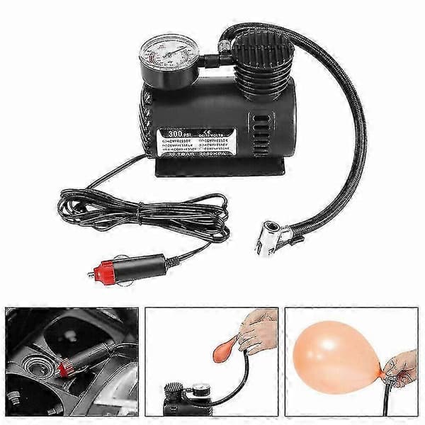 300psi 12v Mini Bil Elektriska Luftpumpar Luftkompressor Bärbar Däckpump För Bil Cykel