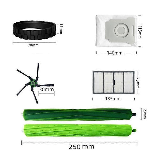 Ersättningsdelar för iRobot Roomba S9 (9150) S9+ S9 Plus (9550) S-serien Ansluten Robotdammsugare Kit