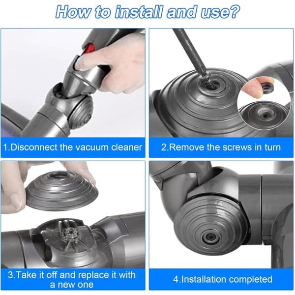 Ersättningskulhjul för Dyson dammsugartillbehör, för Dyson V8, V10, V11 och V15. Dyson tillbehör