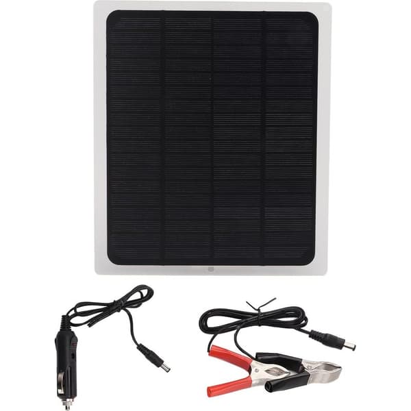 12V 10W Monokristallin Solpanel, Vattentät Billaddningssolpanel, Bärbar Solpanel, med Klämmor, för Husbilsbatteriladdare,