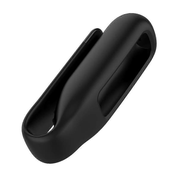 Til Fitbit-Luxe Silikone Ur til Etui Cover Beskytter Krog Metal Klips Lås Ho Black