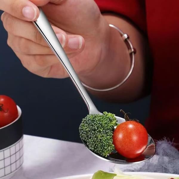 2-delt serveringsske-sæt, serveringsskeer i rustfrit stål, buffetserveringsskeer til hoteller, picnics, fester