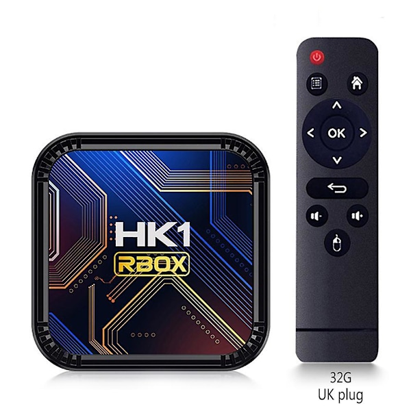 Home HK1 RBOX K8S Android 13 TV-BOX RK3528 64GB 32GB 16GB 2.4G 5G WIFI BT 4.0 Videoavkodning Mediaspelare Set Top Mottagare Box 4g32g UK plug