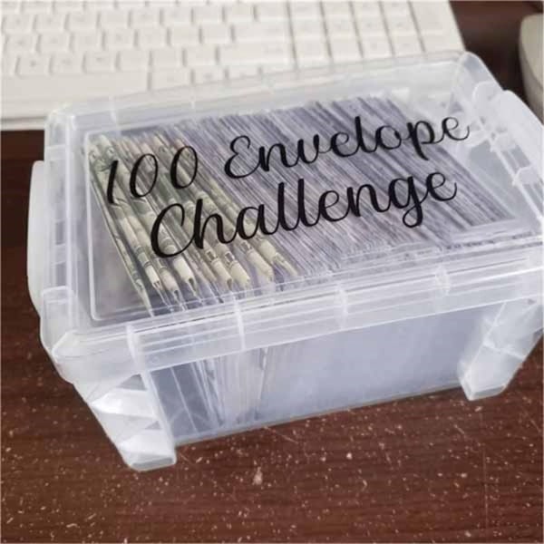 100 kuvert Utmaningsbox Set Sparutmaningar Budgetbox