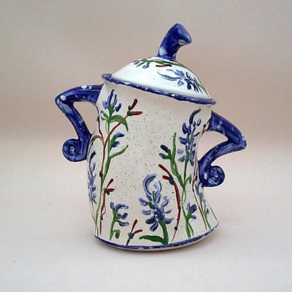Attitude Canister Sassy Tekanna med Attityd för Vardagsrum Bröllop Kök Gul Deep Blue 14.5cmx13cmx8cm