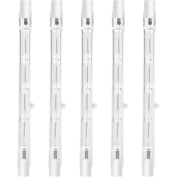 100W 118mm R7s Dæmpbar Halogen Pære Blyant Varm Hvid 2800K r7s Lineær 1500lm Spotlight AC220-240V (5 stk)