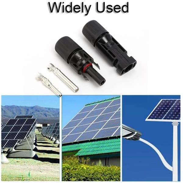 Solcelleforbinder, MC4-forbinder, PV-forbinder, fotovoltaisk solcelleforbinder, han/hun solcellekabelstik, vandtæt forsegling