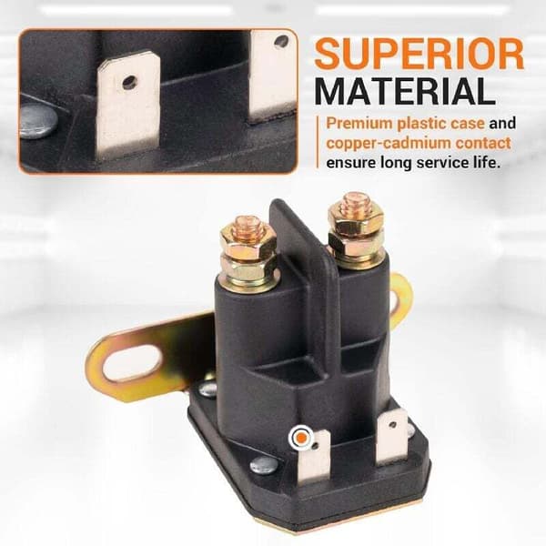 12V Starter Solenoid Relæ 862-1211-211-16 AM138068 - Kompatibel med Trombetta, John Deere, MTD