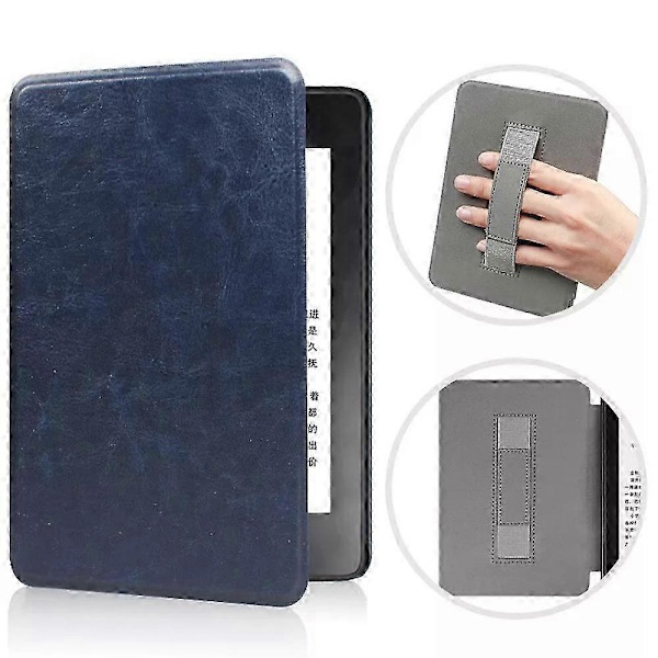 Slimshell-kotelo 7 tuuman Kindle Paperwhitelle (12. sukupolvi) 2024 Premium PU -kansi dark blue