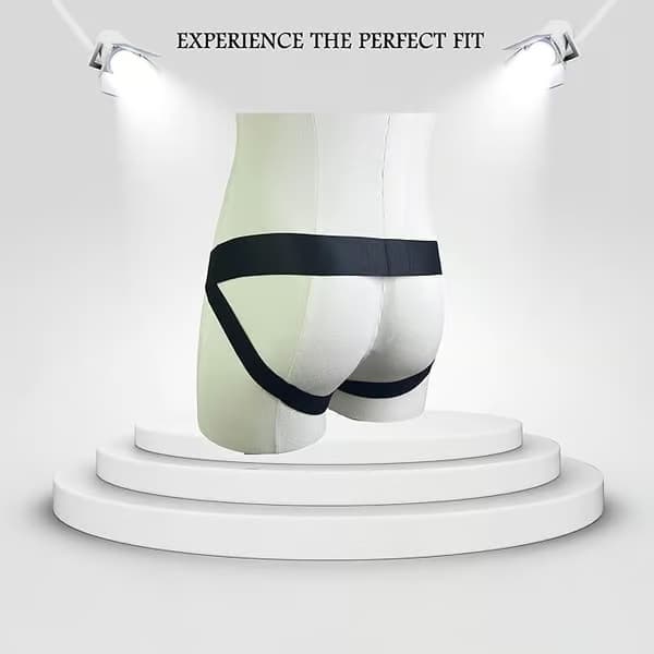 2025 nyeste modell JOCKMAIL herre-jockstrap, atletisk jockstrap i bomull, sømløse stringtruser, undertøy, svart, XXL
