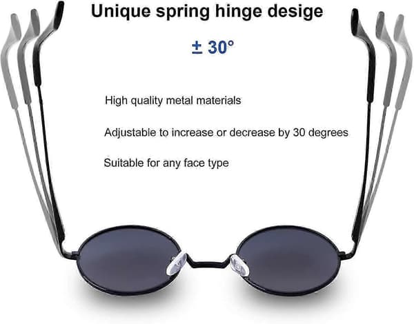 Vintage pyöreät John Lennon -polarisoituneet aurinkolasit miehille ja naisille, pyöreät hippiaurinkolasit MX 2 Pack (Black- Silver)