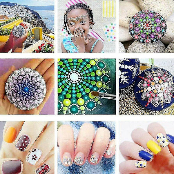 13 st Mandala Dotting Tool Målnings Rock Dot Kit Stenmålningspenna