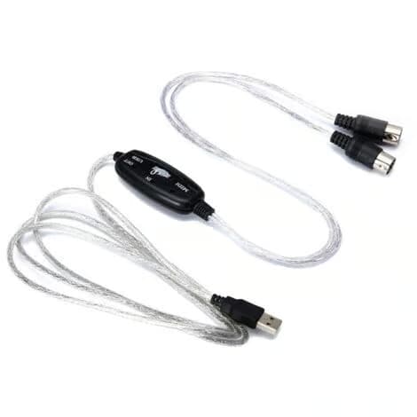 USB-kabel MIDI-interfaceadapter ind/ud tastatur/PC-lydforlængelse