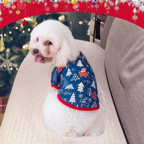 Hunde juleskjorte 2-pak julekæledyrsskjorte style4812