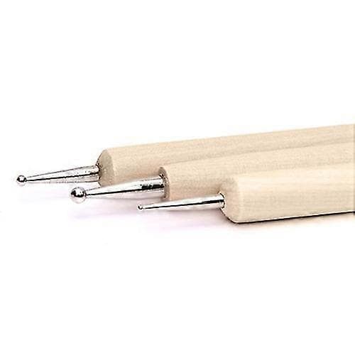 3 st Kulstylusverktyg Set För Präglingsmönster Diy Lerskulptering Modellering