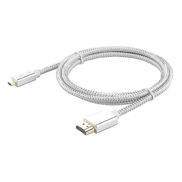 3m Micro HDMI til HDMI 2.0 Han til Han Kabel 4K 60HZ til Mobiltelefon Digitalkamera PC Projektor Silver Style B