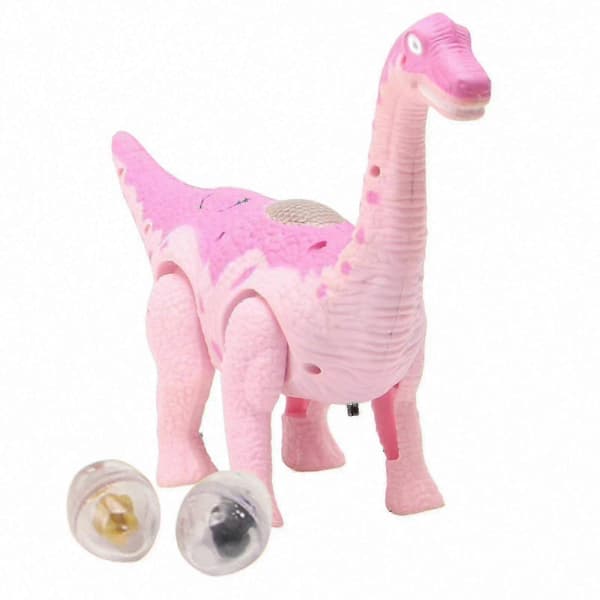 Interaktivt dinosaurlegetøj med lys- og bevægelsesprojektion, lysende elektrisk model til børneleg Pink