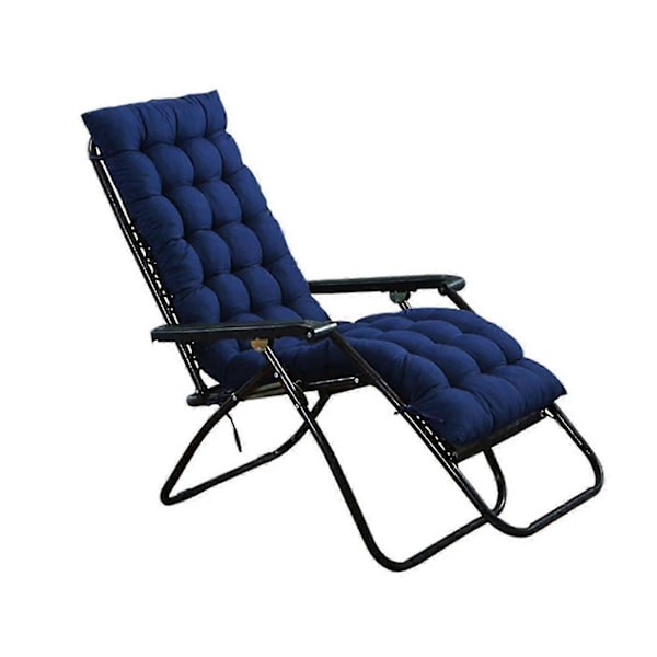 Mjuk ersättningsdyna för solstol Hög sittdyna med fixeringsrem Stor gungstolsbänkdyna för TAO Navy Blue
