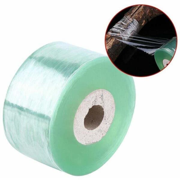 Vihreä PVC-oksastusteippi hedelmäpuille, 3 cm leveä, 100 m