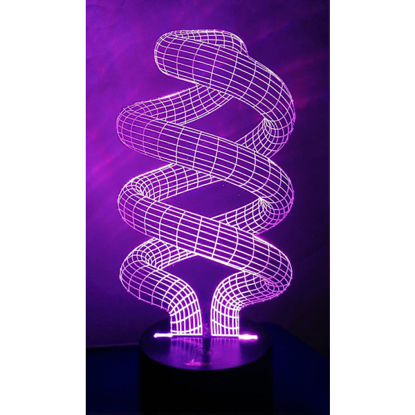 Spiral Tornado 3D Nattlampa LED Illusion Lampa Sängbordslampa Skrivbordslampa