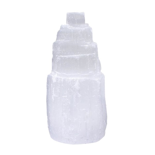 Oregelbunden Form Kristall Kvarts Naturlig Gips Reiki Energi Selenit H6cm