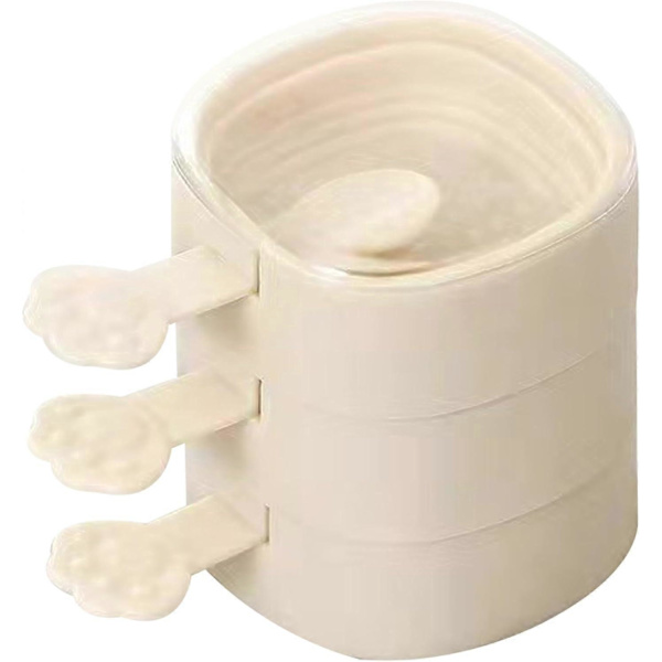 Ispindeforme med pinde Låg Stabelbare Ispindeforme BPA-fri Silikone Ispindeforme Genanvendelig DIY Ispindefremstilling - Qin White