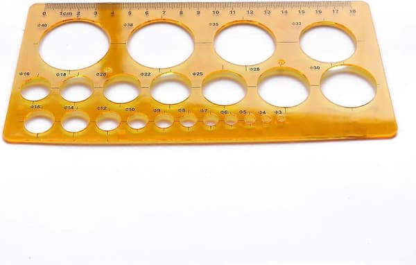 Set med 2 Plast Cirkelradie Båge Master Schablon Cirkel Geometrisk Ritningsmätmall Schablonlinjal