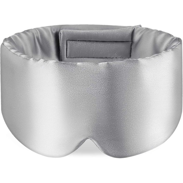 Unimaski säädettävällä pääpannalla miehille ja naisille, suuri unimaski ja silmälappu yöuneen, matkustamiseen ja päiväuniin Light grey