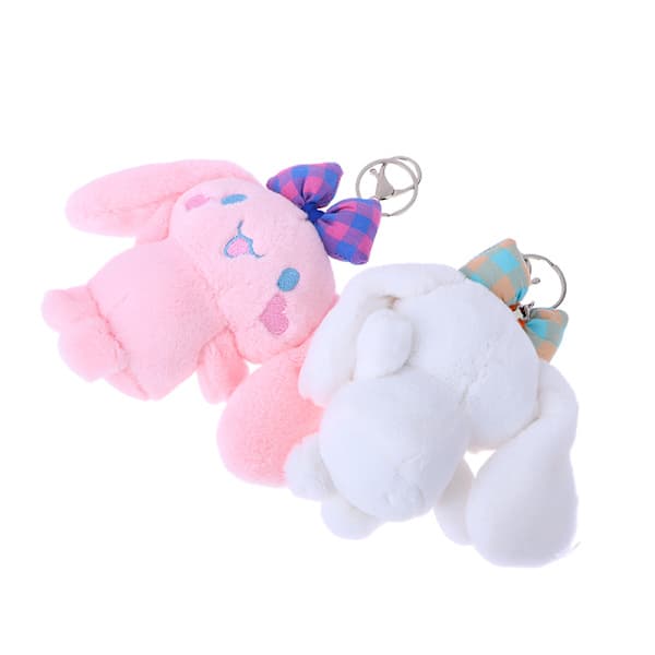 Tecknad Cinnamoroll Plysch Nyckelring Fylld Hunddocka Nyckelring - Hög Kvalitet Vit