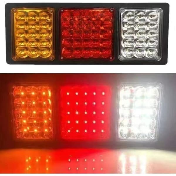 Sæt med 2 12V 36 LED bilbaglygter, bremselys, blinklys til lastbil, trailer, campingvogn, varevogn, baklys