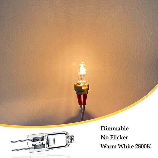 G4 12V 20W Halogenlampor - Varmvit 2800K - Dimbar - 10-pack