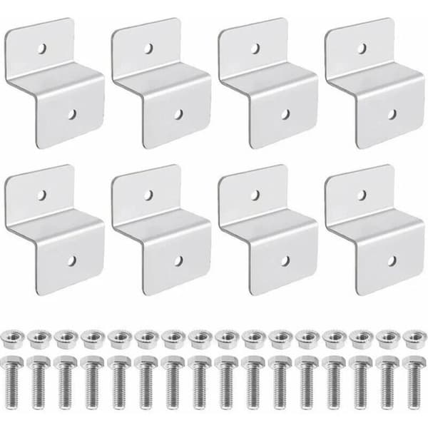 Z-formet solcellepanel, 8-delt aluminium solcellepanel monteringsbrakett egnet for bobiltak