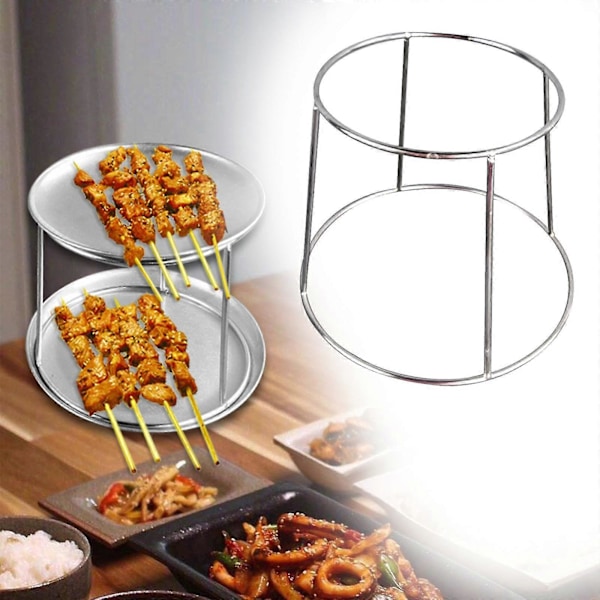 2-vånings Skaldjursbricka Ställ Matserveringsställ, Lättviktig Trådmetall Pizzabrickhållare För Snacks, Skaldjur, Snackbar 23cmx18cm other