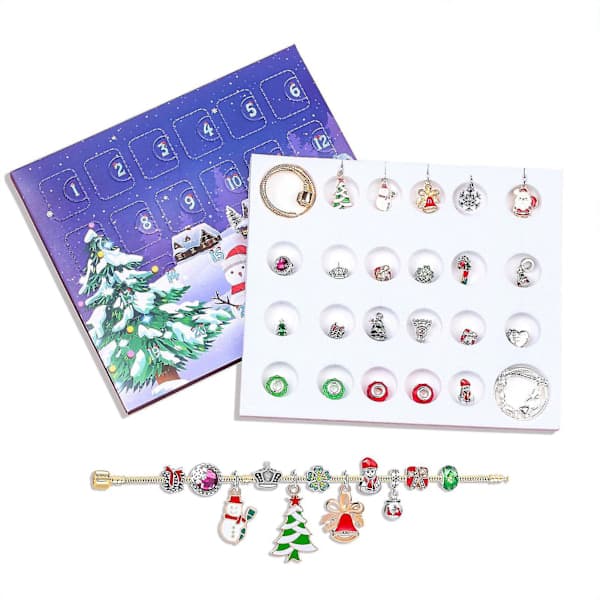 Adventskalender Armband Julklappsset för Flickor Barn Tonåringar Med