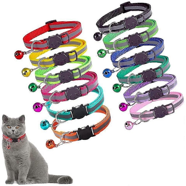 Katt Halsband Anti-Stryp Katt Halsband, 12st Katt Halsband, Katt Halsband Med