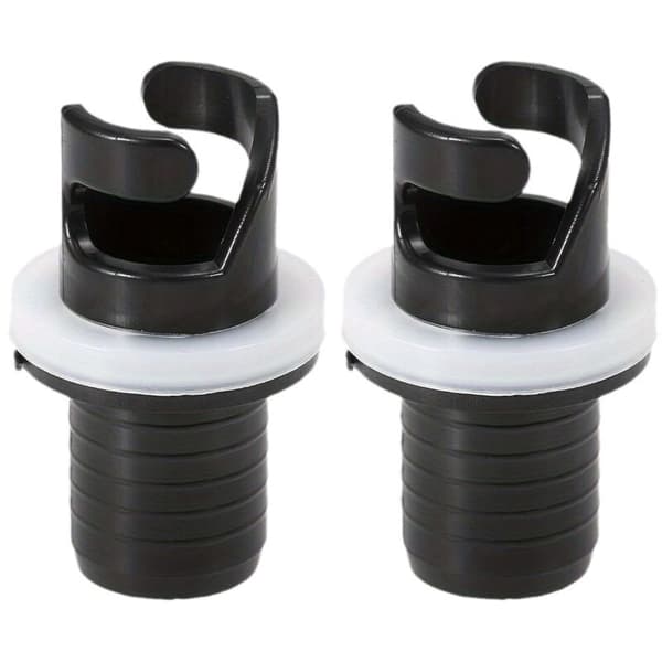 Fotpumpeslangeadapter for båt, HR-ventiladapter, 2-delt oppblåsbar ventilsett, oppblåsbar kajakkpumpeslangeadapter, plastluftventiladapter